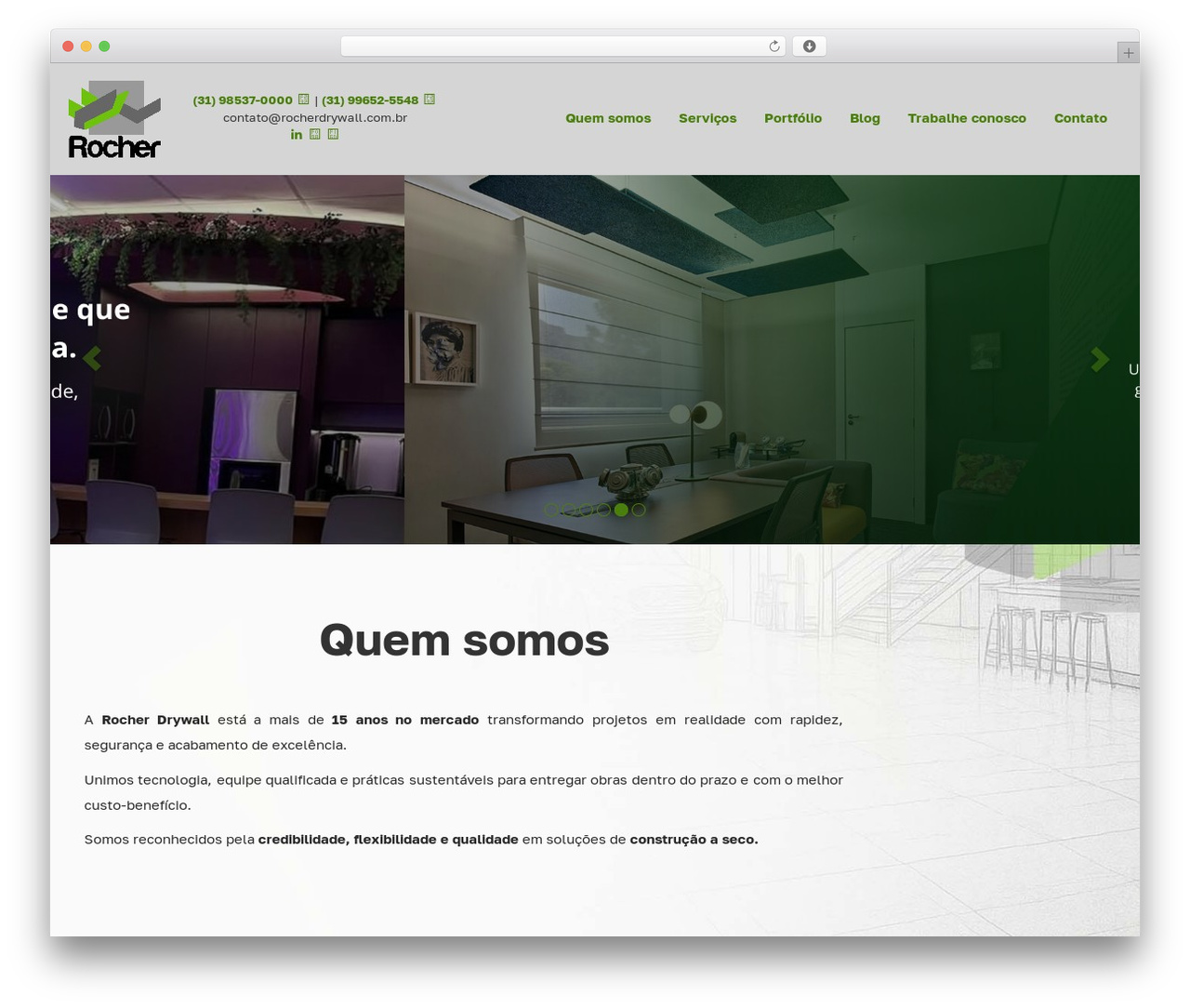 Page Builder Framework WordPress theme - rocherdrywall.com.br
