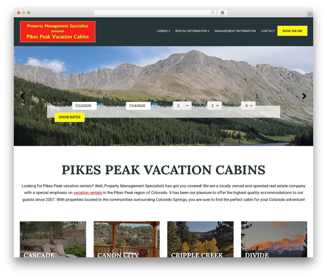 RezTheme - Base Theme WordPress theme - pikespeakvacationcabins.com