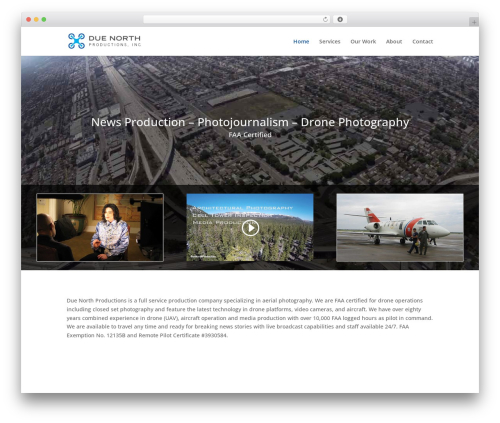 Divi WordPress theme - duenorthproduction.com
