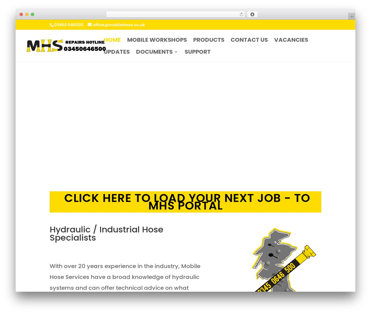 Divi WordPress theme - mobilehose.co.uk