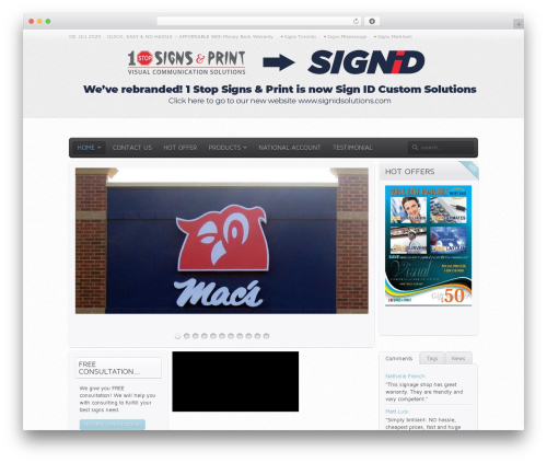 WordPress theme Cloud - 1stopvisual.com