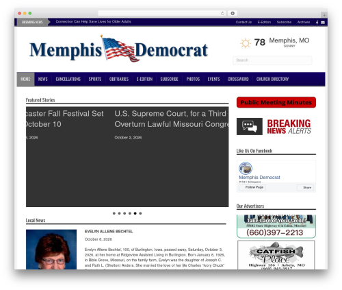 Webads admin WordPress plugin - memphisdemocrat.com
