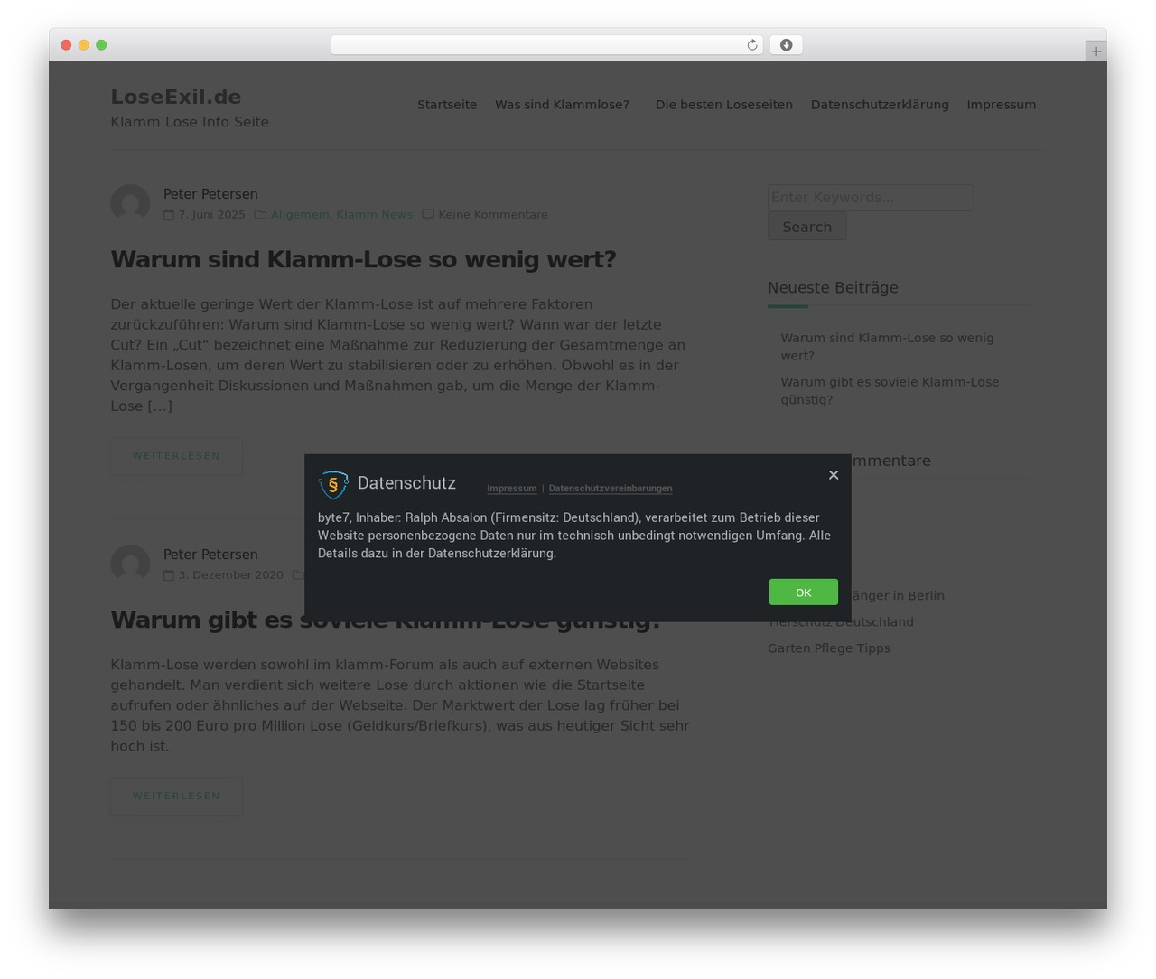 Deep Light theme WordPress - loseexil.de Deep Light theme WordPress - loseexil.de