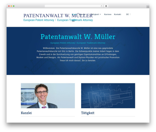 Divi theme WordPress - muellerpatent.com