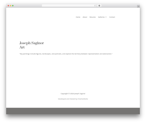 Divi WordPress theme - josephsaginorart.com