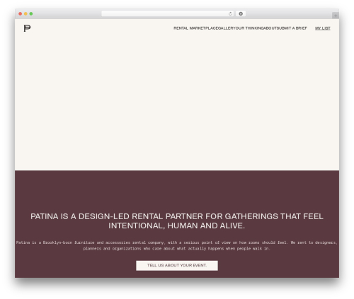 Genesis WP theme - rentpatina.com