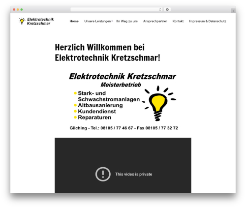 Markiter premium WordPress theme - elektro-kretzschmar.com