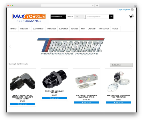 MaxStore premium WordPress theme - maxtorqueperformance.com