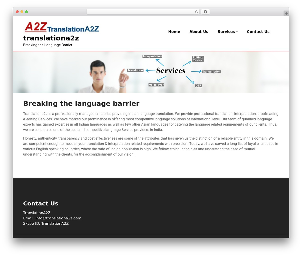 Techbit free WordPress theme - translationa2z.com