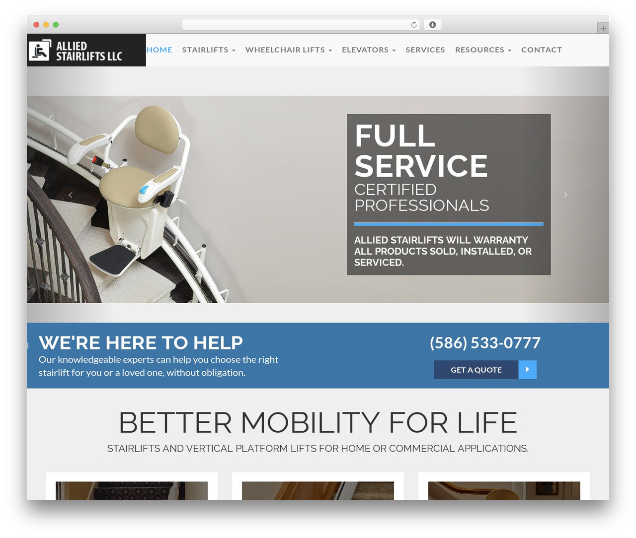 WordPress theme bibi - alliedstairlifts.com