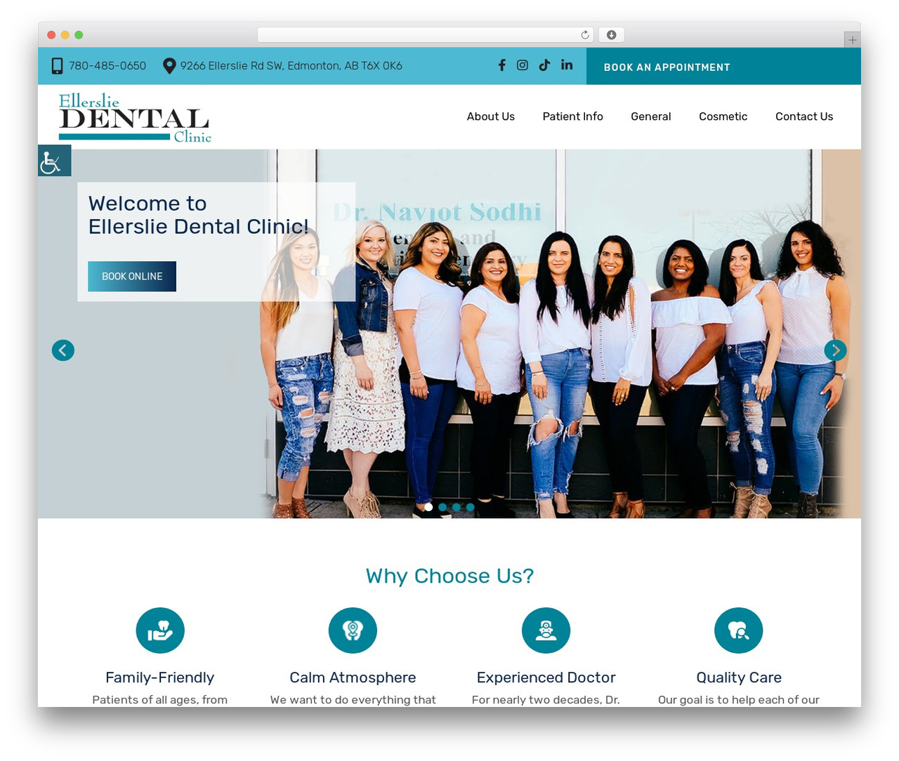 WordPress theme Theme 21 - ellersliedental.com