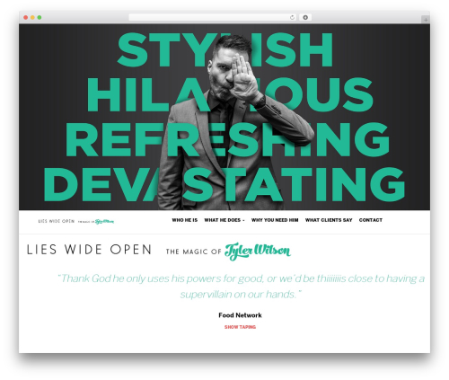 Zero WordPress website theme - lieswideopen.com