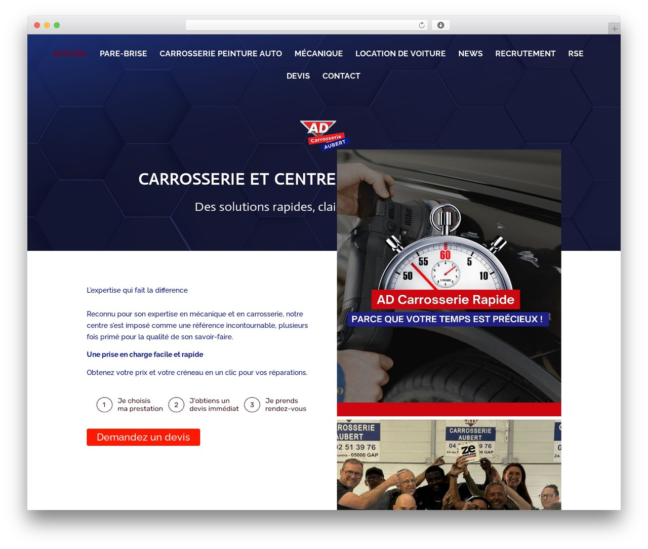 Divi premium WordPress theme - carrosserie-aubert.com