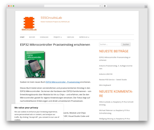 Tiny Framework free WP theme - 555circuitslab.com