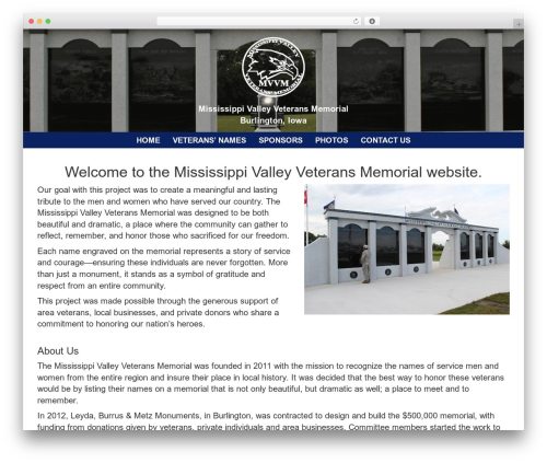 WordPress theme Bootstrap Basic-Iroc - mvveteransmemorial.com