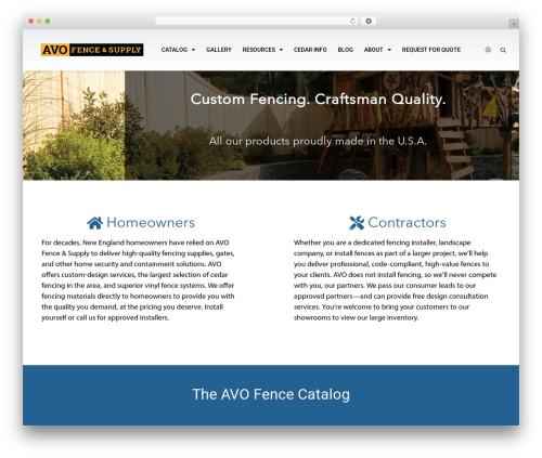 WordPress theme Webify - avofenceandsupply.com