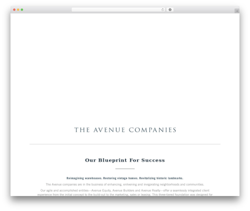 Avenue Companies WP theme - theavenuecompanies.com
