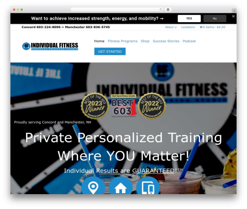 Woopack WordPress plugin - individualfitnessllc.com