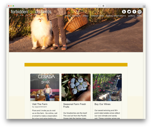 Best WordPress theme BootScore - forbiddenfruitorchards.com