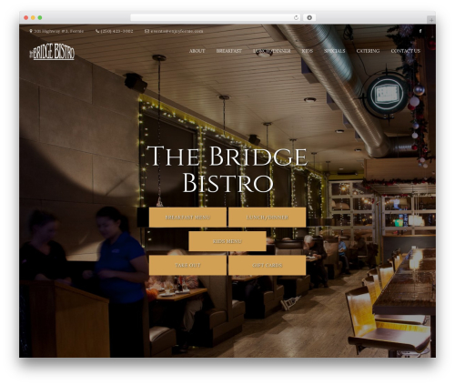 Cristiano WordPress restaurant theme - thebridgebistro.com