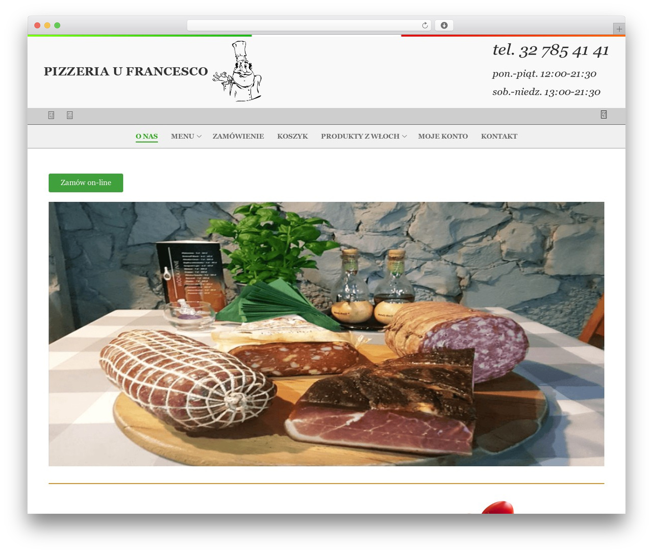 Customify WP theme - pizzeriaufrancesco.pl