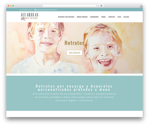 Divi WordPress theme - acuarelasporencargo.com