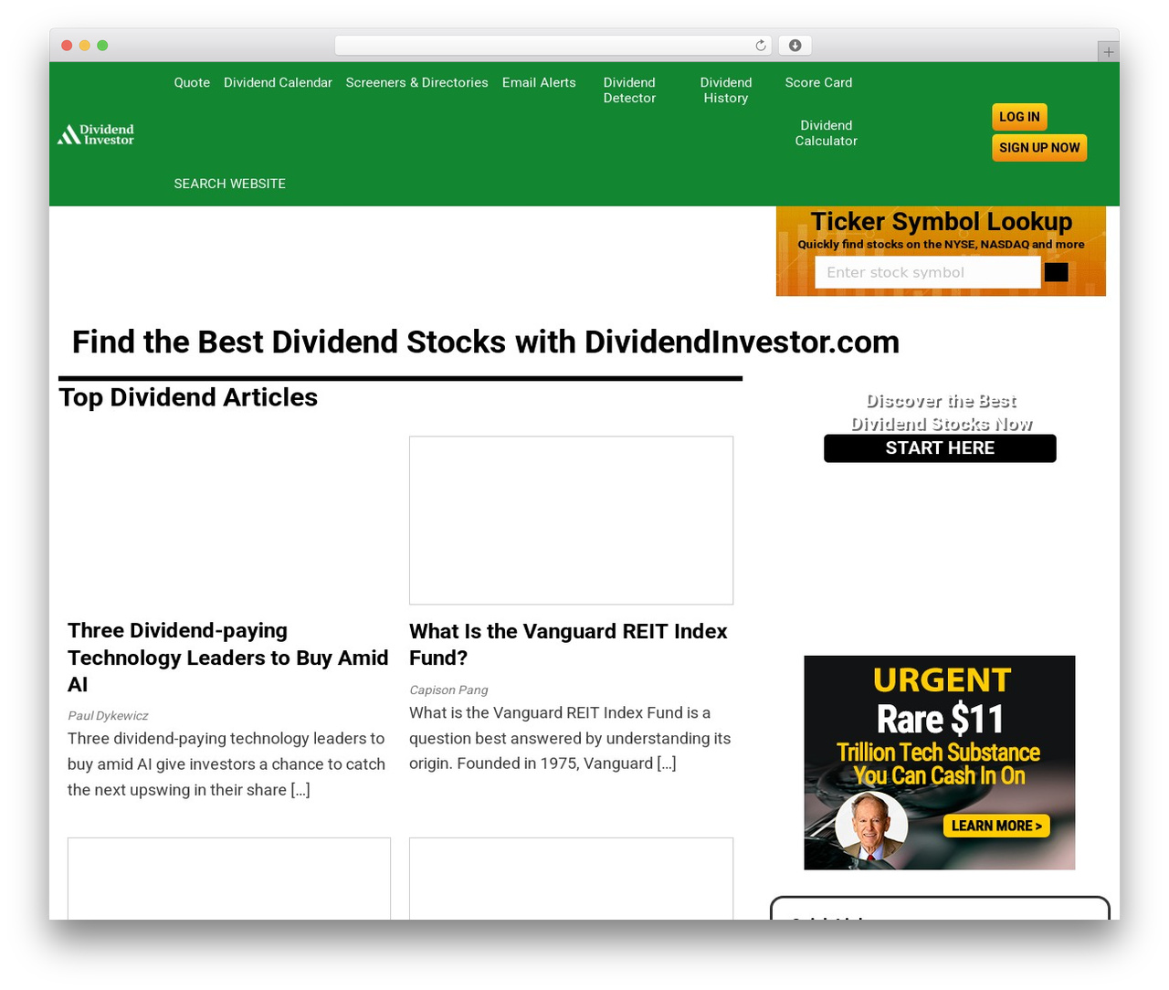 Jupiter WordPress theme - dividendinvestor.com