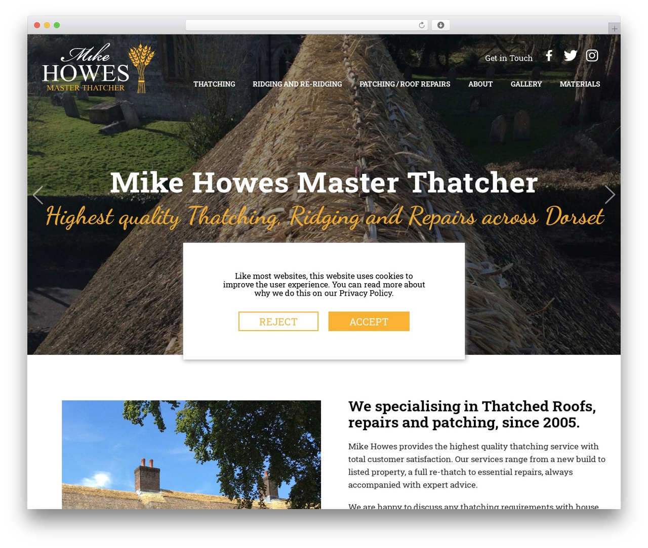 Thatch WordPress theme - dorsetmasterthatcher.com Thatch WordPress theme - dorsetmasterthatcher.com