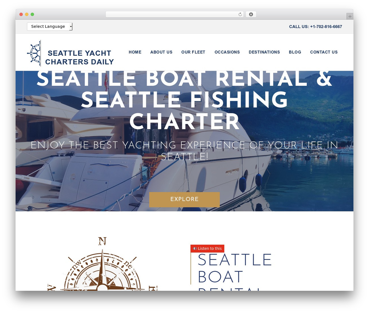 cherry premium WordPress theme - seattleyachtchartersdaily.com