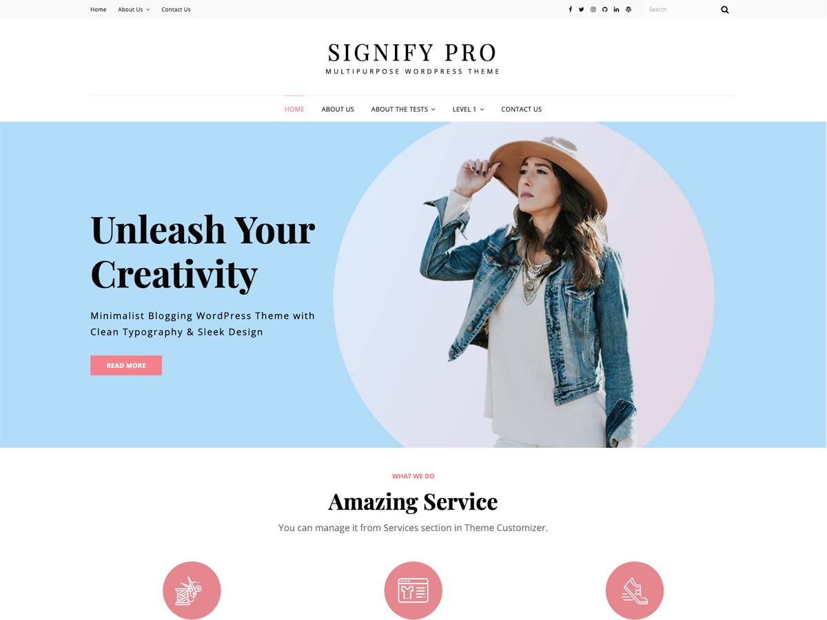Signify Pro WordPress template for business