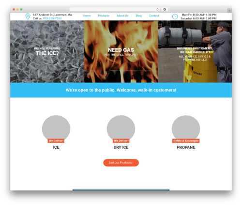Aurora Tech WordPress theme - lawrenceiceandpropane.com