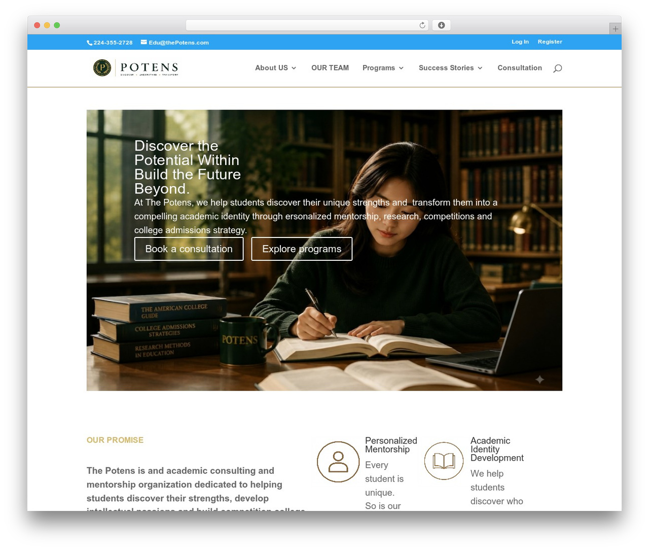 Divi WordPress theme - thepotens.com