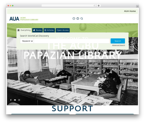 Hello Elementor WordPress theme - library.aua.am
