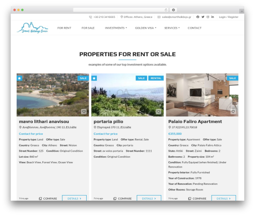 MyHome WordPress theme - smartholidays.gr