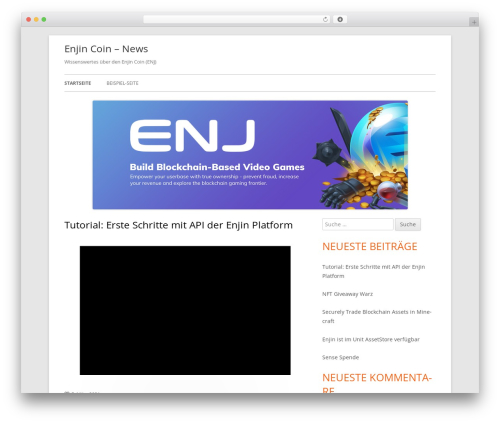 Tiny Framework best WordPress magazine theme - enjin.ch