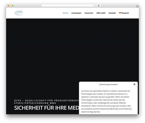 Uncode WordPress page theme - gfps.de