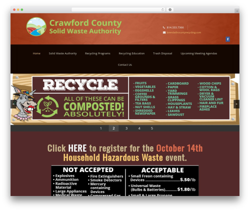 WordPress theme Ecorecycle - Multipurpose Wordpress Theme - countyrecycling.com