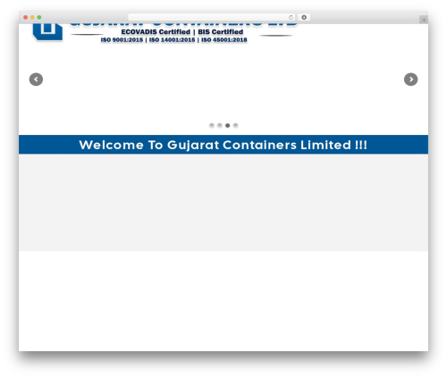 WordPress theme Extice - gujaratcontainers.com