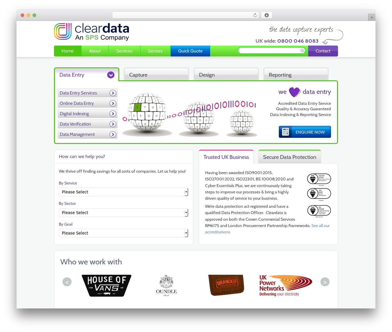 WordPress theme UK Data - ukdataentry.com