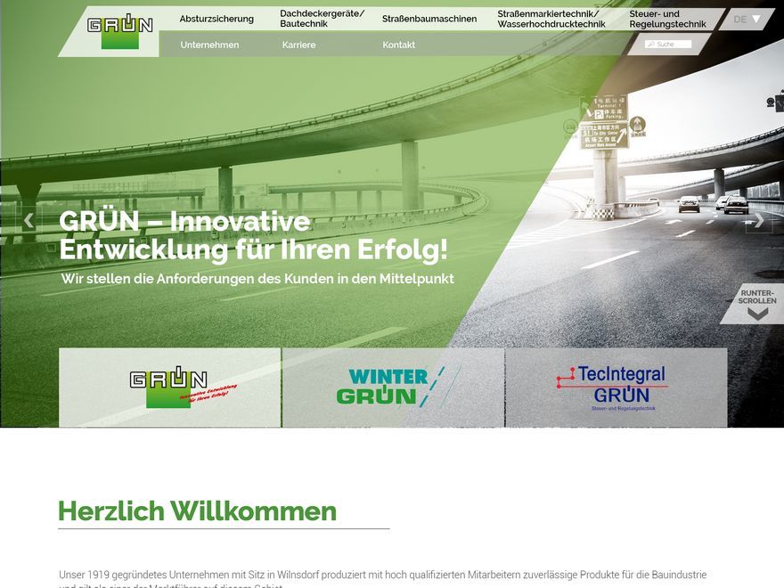 WordPress website template Grün GmbH