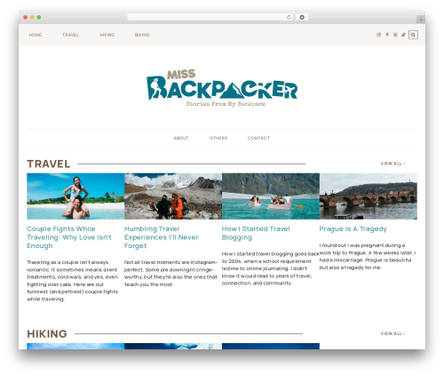 Amelia WordPress theme - missbackpacker.com