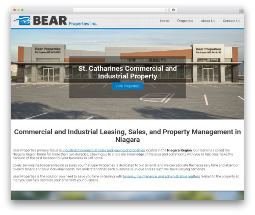 Bear Properties Theme WordPress theme design - bearproperties.ca