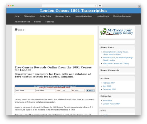 FlatBox theme WordPress - census1891.com FlatBox theme WordPress - census1891.com
