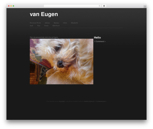 Sharpfolio WordPress theme design - vaneugen.com