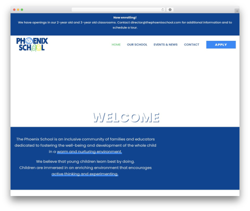 WordPress website theme Page Builder Framework - thephoenixschool.com