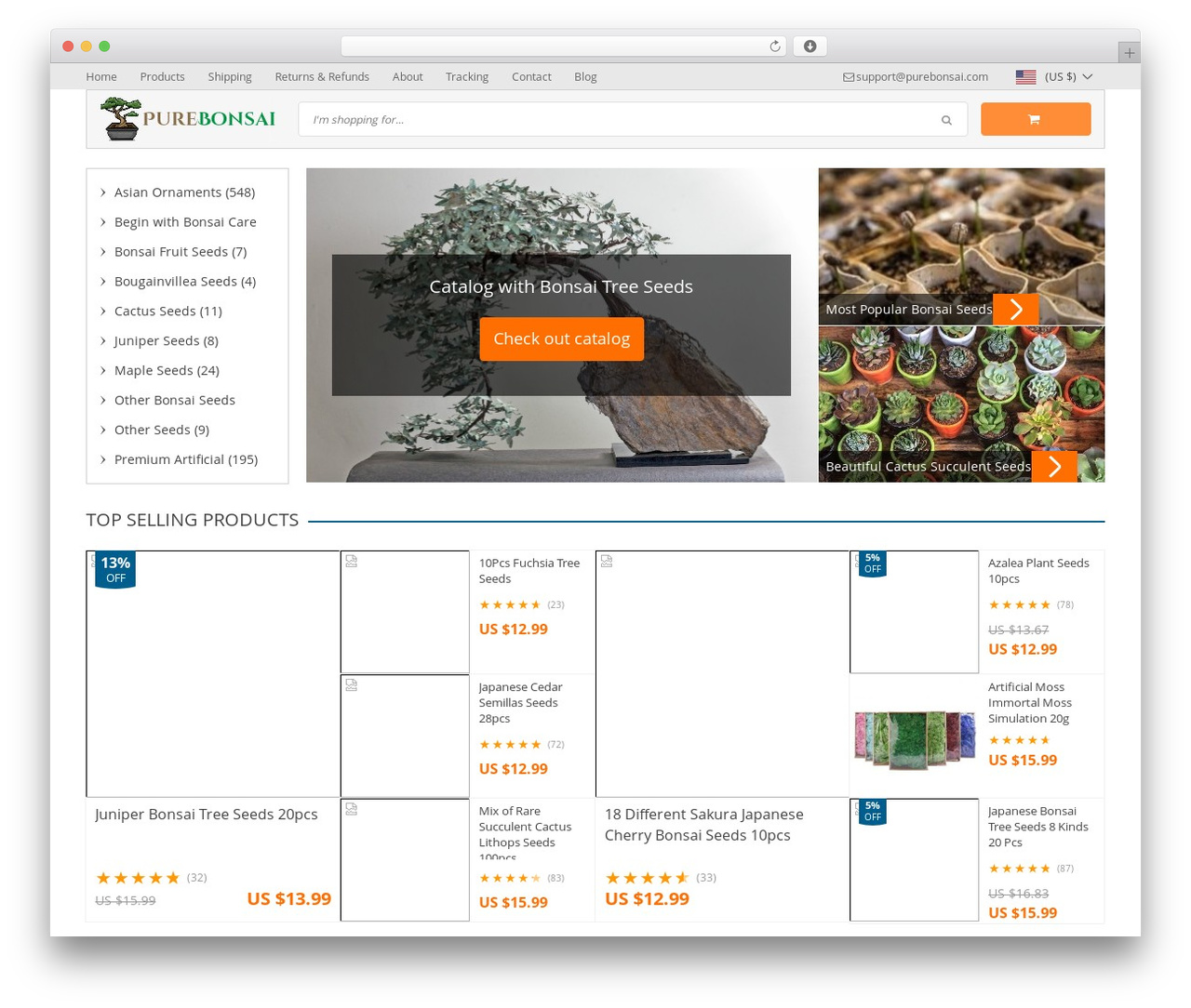 Davinci WP theme - purebonsai.com