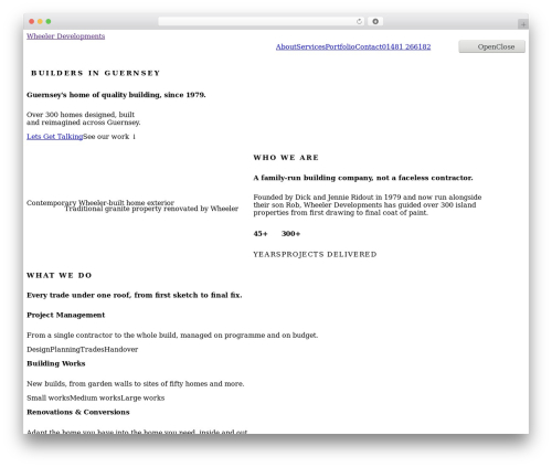 Etch Theme WordPress theme - wheelerdevelopments.com