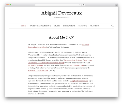 Graphy WordPress theme - abigaildevereaux.com