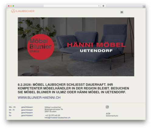 Maxomedia Starter Theme theme WordPress - moebel-laubscher.ch