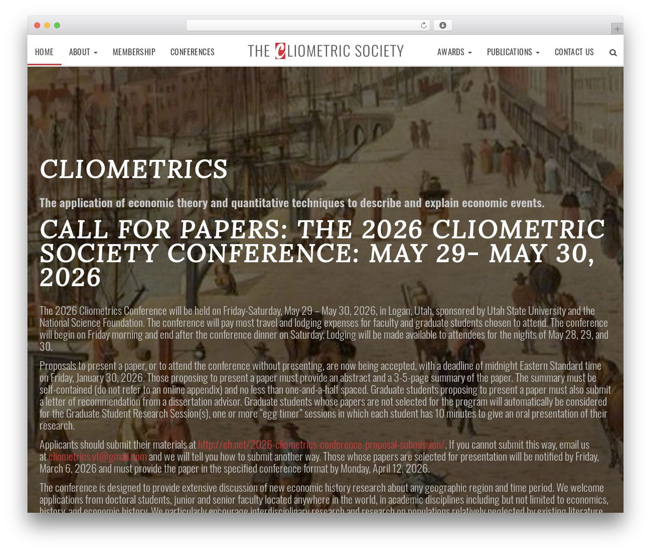 Theme WordPress Cliometrics - cliometrics.org